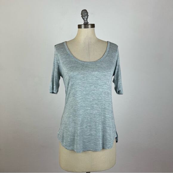 Madewell Anthem Scoop Elbow Sleeve Tee in Colorblock - Picture 2 of 8